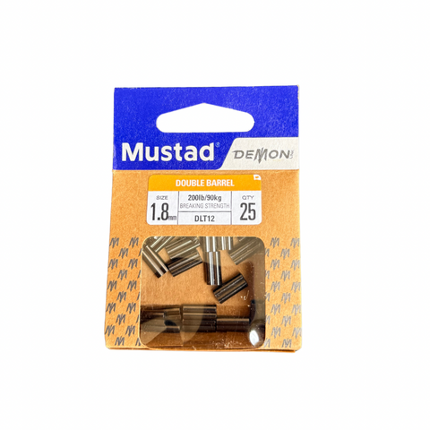 Mustad - Demon Link Double Barrel Crimp 1.8mm 25-Pack