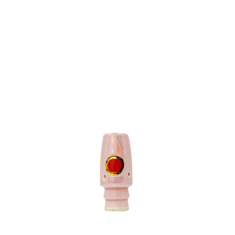 Mark White - 7" Pink Ceramic Red Eye Smoker