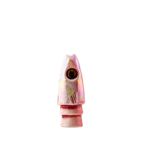 Tetsuo - 9" Pink Ceramic Fish Head Bullet