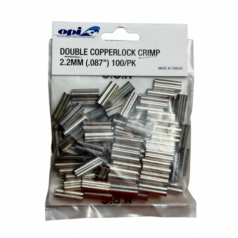 OPI - Silver Double Barrel Crimps 2.2mm 100Pk