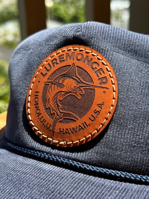 Luremonger - Leather Logo Patch Navy Trucker Hat