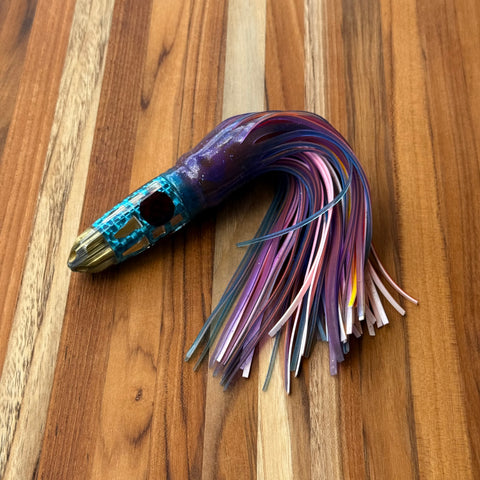 Leroy - 9” Cracked Glass Jetted Bullet Skirted