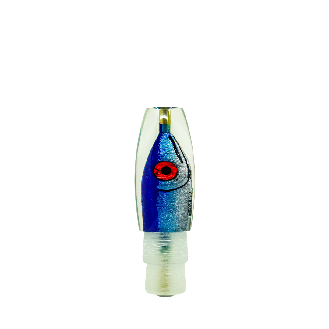 Tsutomu - 9” Limited Tricolor Fish Head Moke Invert