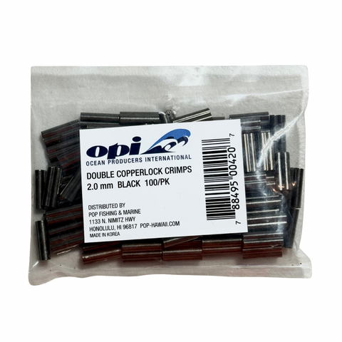 OPI - Heavy Duty Double Barrel Crimps 2.0mm 100Pk