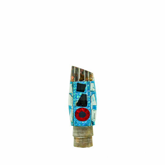 Futa - 9" Vintage Ice Blue Mirror Cut Slant