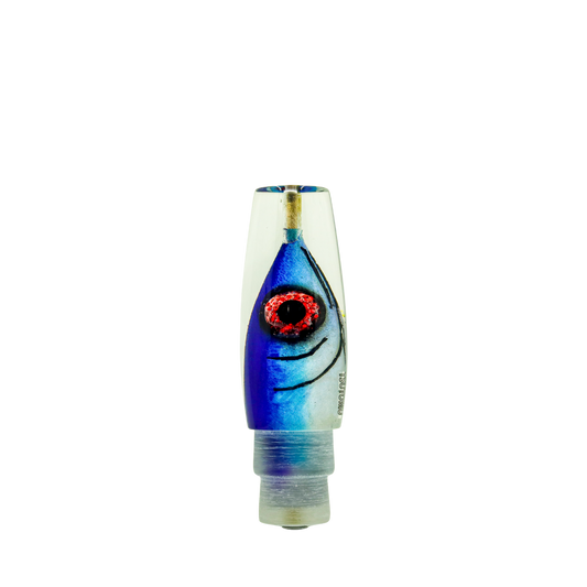 Tsutomu - 9”+ Limited Tricolor Fish Head Moke Invert