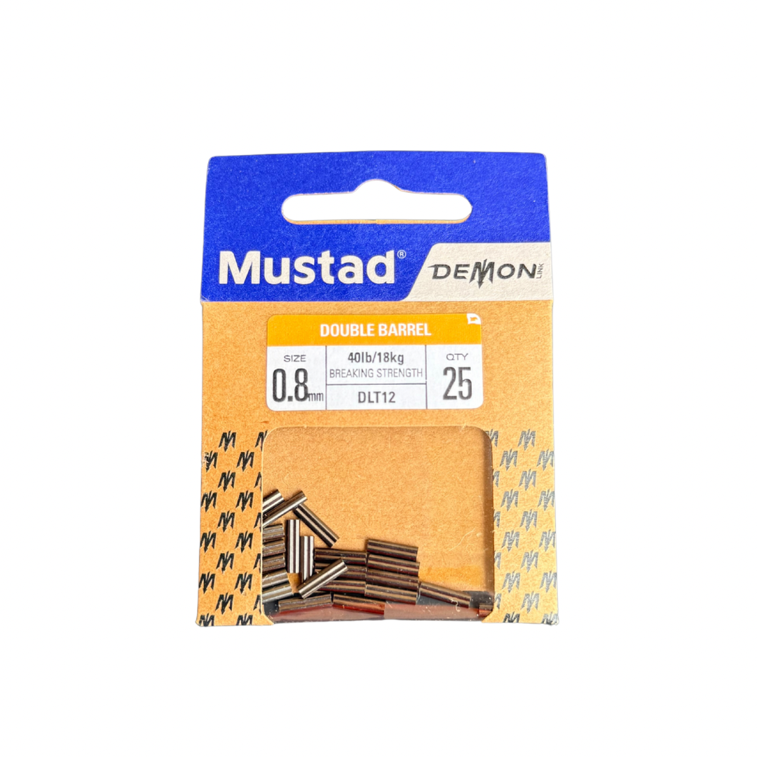 Mustad - Demon Link Double Barrel Crimp 0.8mm 25-Pack