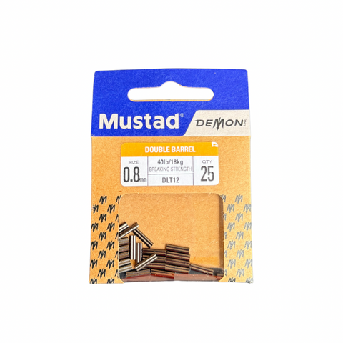 Mustad - Demon Link Double Barrel Crimp 0.8mm 25-Pack