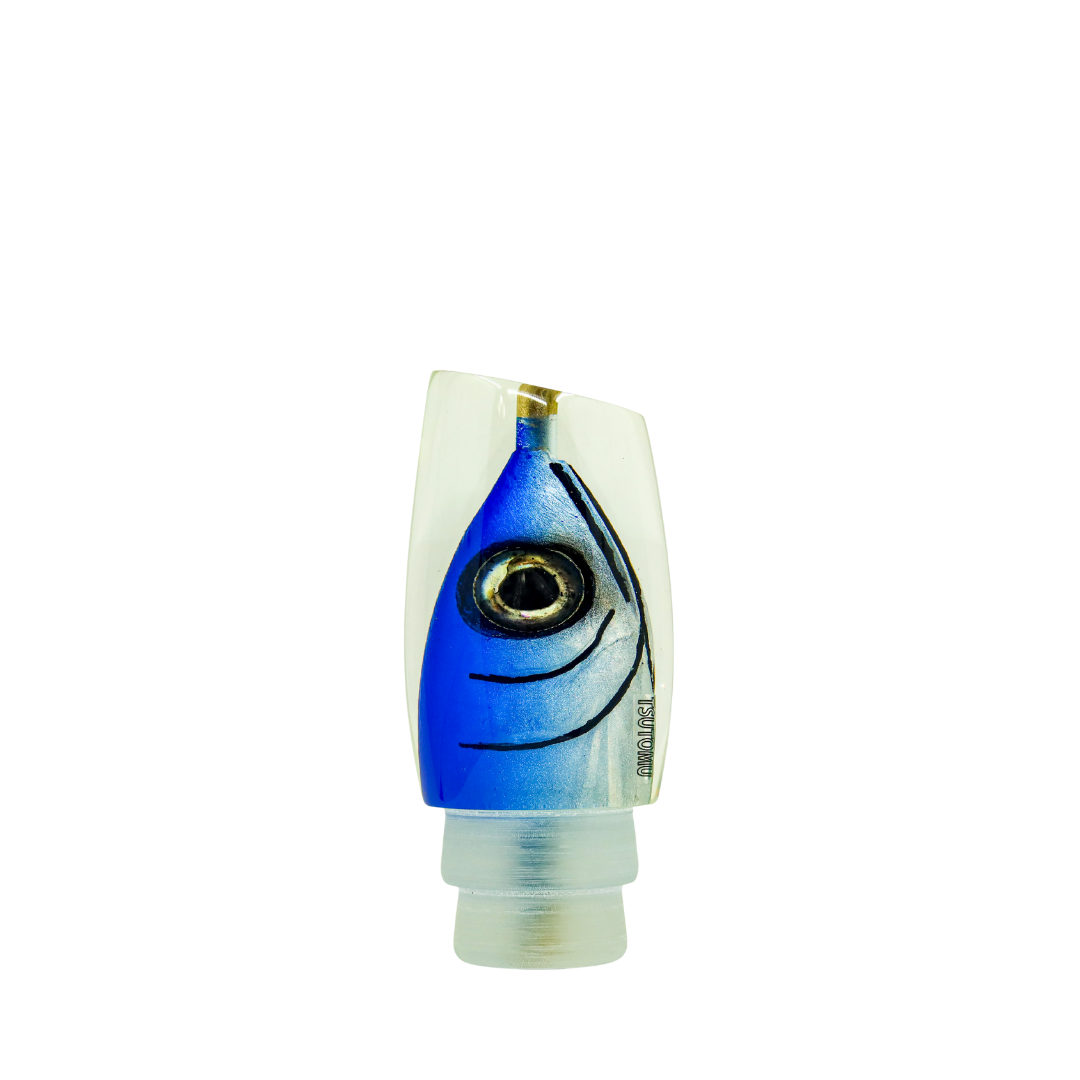 Tsutomu - 14” Limited Blue Silver Fish Head Super Moke
