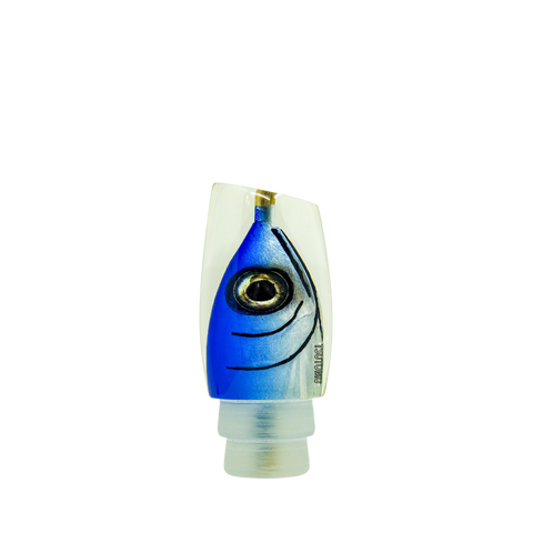 Tsutomu - 14” Limited Blue Silver Fish Head Super Moke