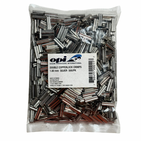 OPI - Silver Double Barrel Crimps 1.8mm 500Pk