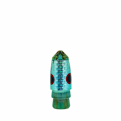 Matsu - 9” Vintage Ice Blue Jetted Bullet