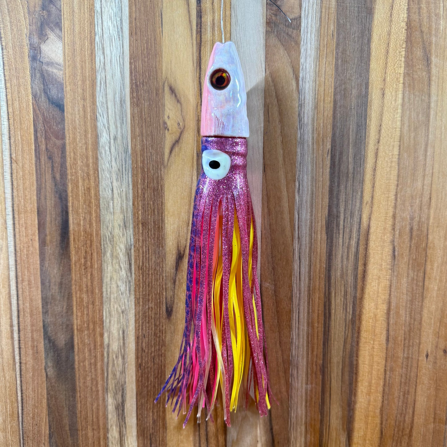 Tetsuo - 9” Pink Ceramic Skirted Fish Head