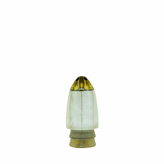 Leroy - 9” Jetted White Shell Egg Bullet