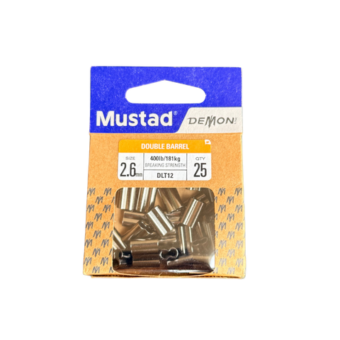 Mustad - Demon Link Double Barrel Crimp 2.6mm 25-Pack
