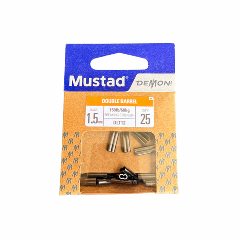 Mustad - Demon Link Double Barrel Crimp 1.5mm 25-Pack