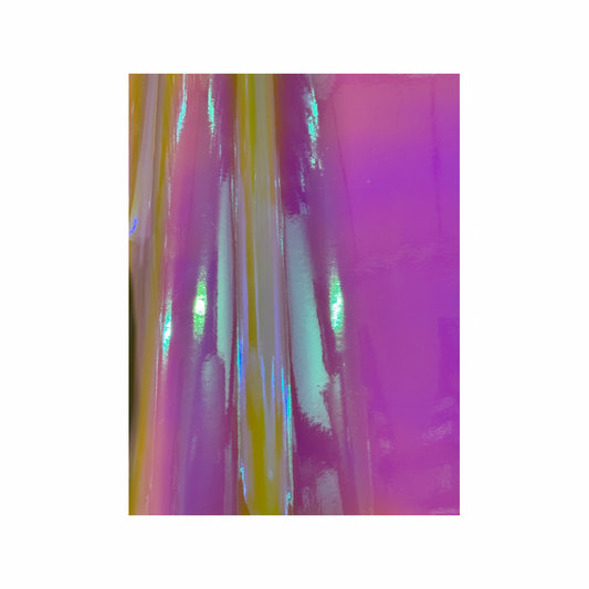 Ultra Shiny Vinyl Sheets 12”x18” Pink Iridescent