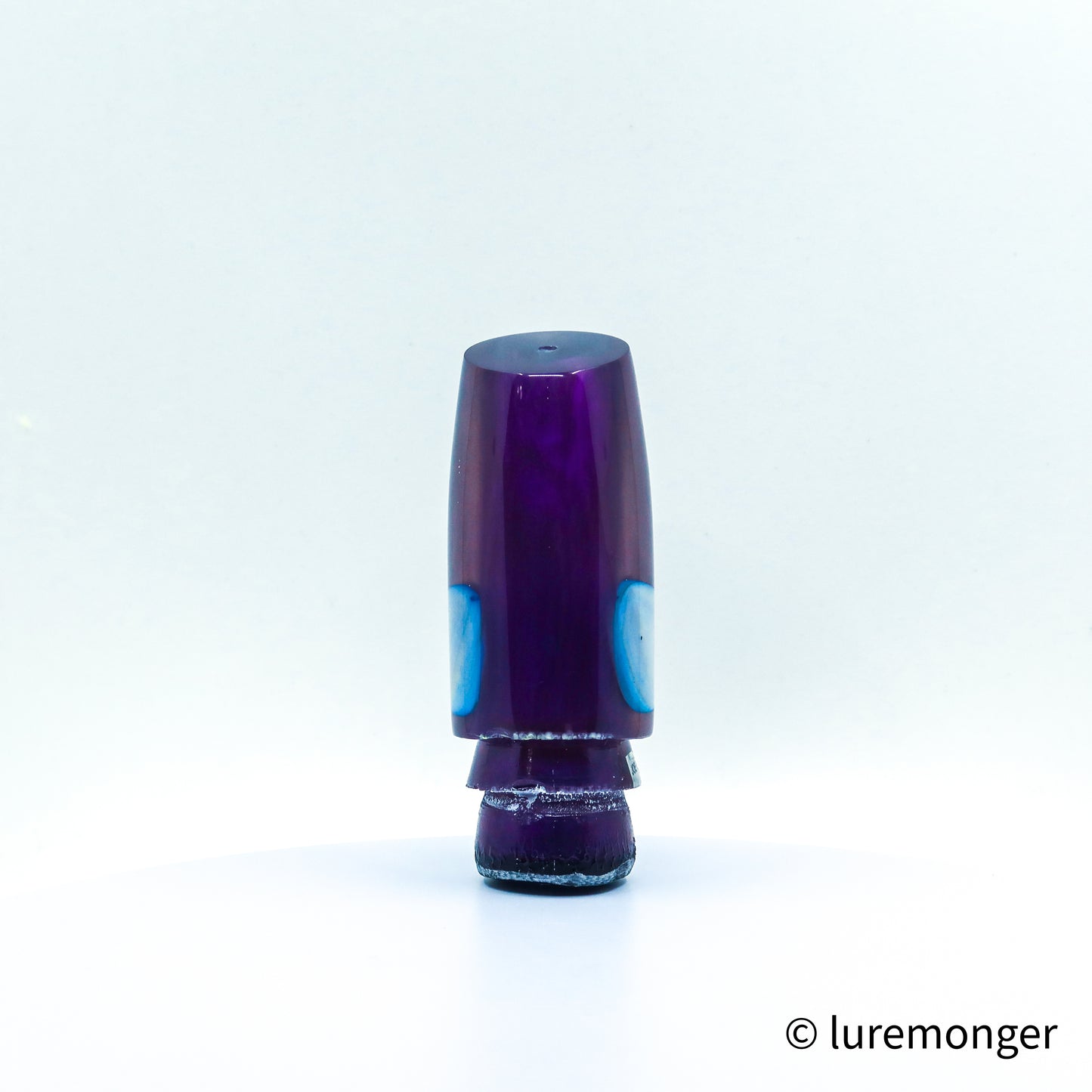 Joe Yee - 12” Purple Pearl • Blue Real Shell Eye Medium Plunger