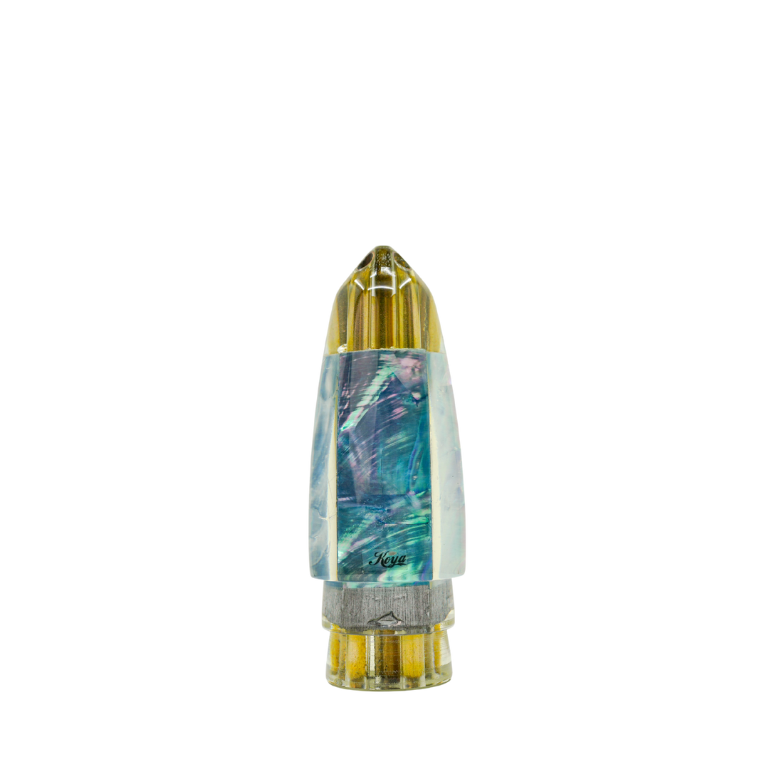 Koya Lures: History & Lure Identification Guide | Luremonger 12" AK Bullet, 4-Jet Blue Paua - Offshore Trolling Lure Archive