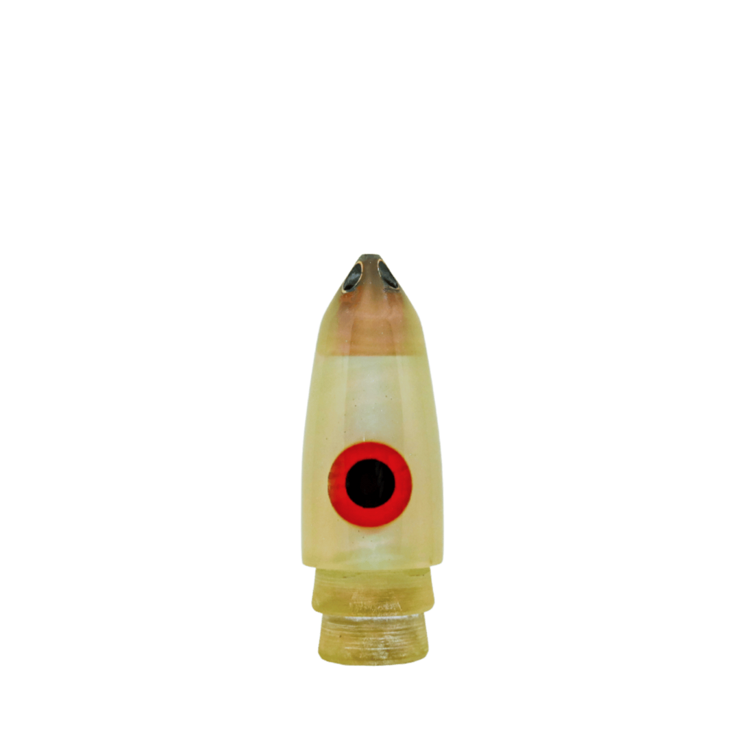 Matsu Lures: History & Lure Identification Guide | Luremonger 9"+ Bullet, 4-Jet White Pearl - Offshore Trolling Lure Archive