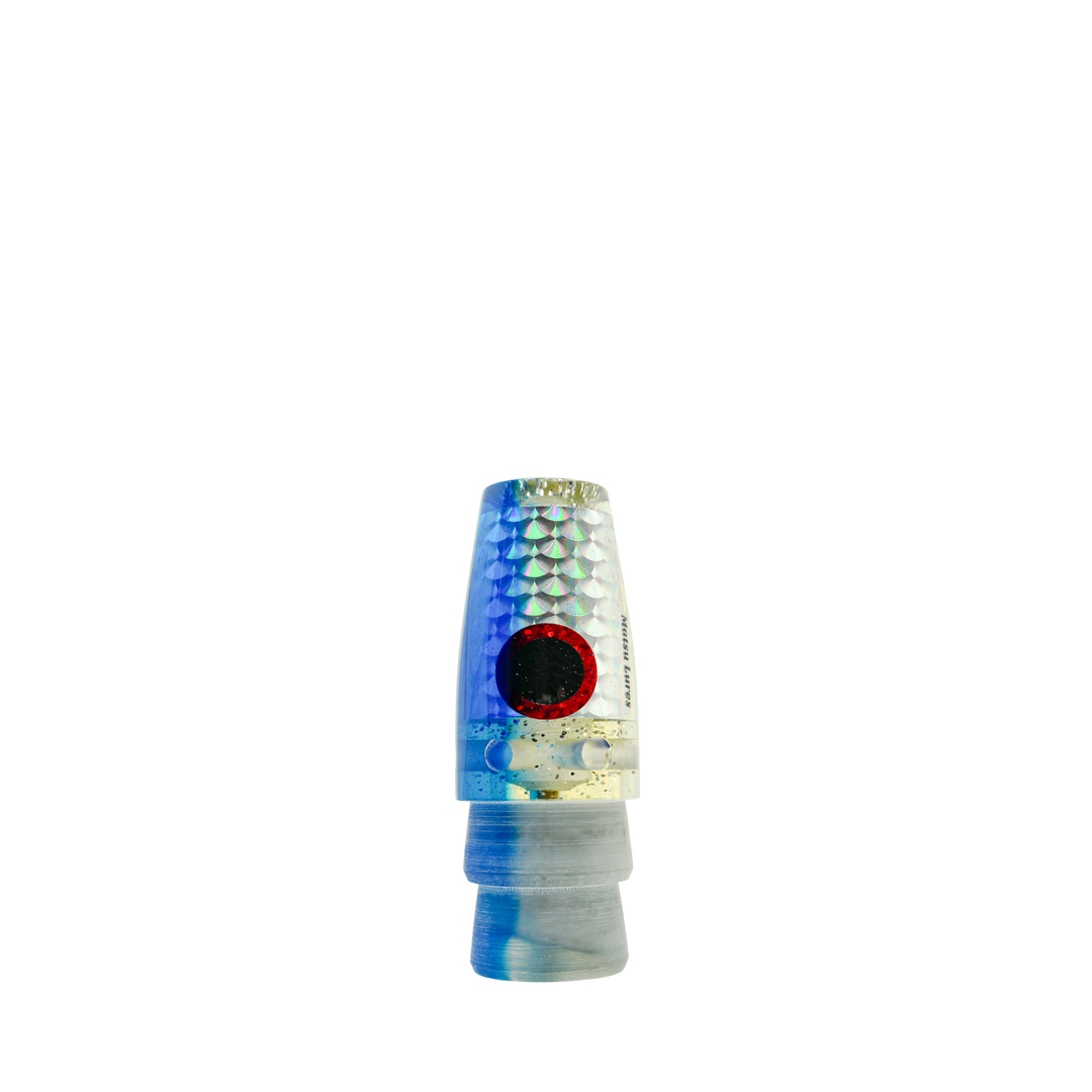Matsu Lures: History & Lure Identification Guide | Luremonger 9" Smoker, Blue Tint Silver - Offshore Trolling Lure Archive