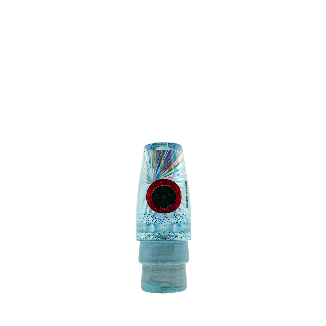 Matsu Lures: History & Lure Identification Guide | Luremonger 9" Smoker, Ice Blue Starburst - Offshore Trolling Lure Archive