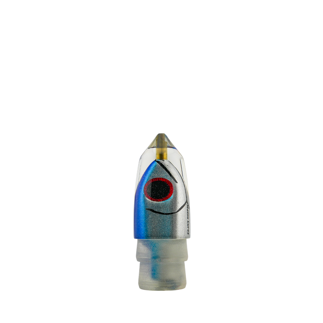 Matsu Lures: History & Lure Identification Guide | Luremonger 9" Bullet, Blue Silver FH - Offshore Trolling Lure Archive