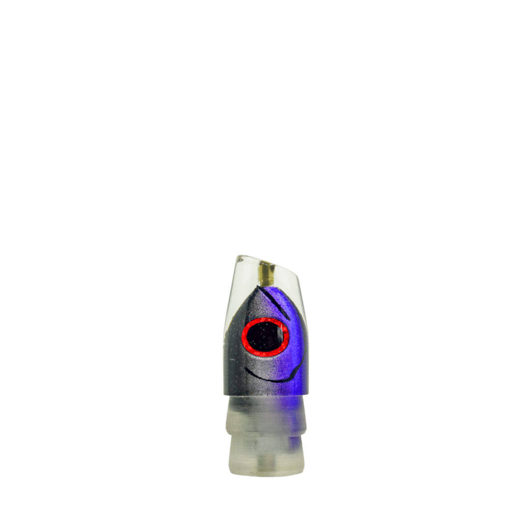 Matsu Lures: History & Lure Identification Guide | Luremonger 9" Slant Stubby, Black Purple FH - Offshore Trolling Lure Archive