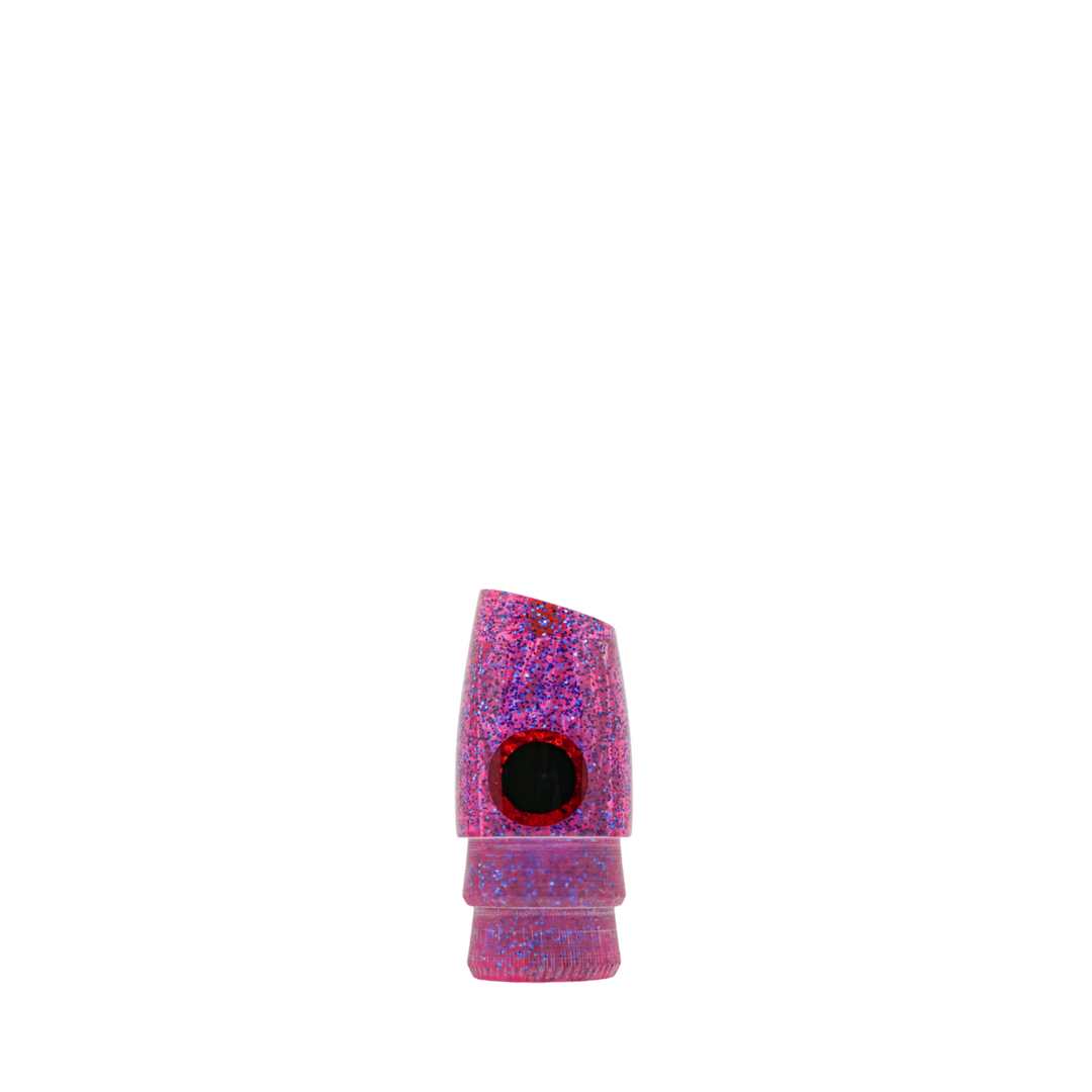 Matsu Lures: History & Lure Identification Guide | Luremonger 9" Slant Stubby, Pink Tint Glitter - Offshore Trolling Lure Archive