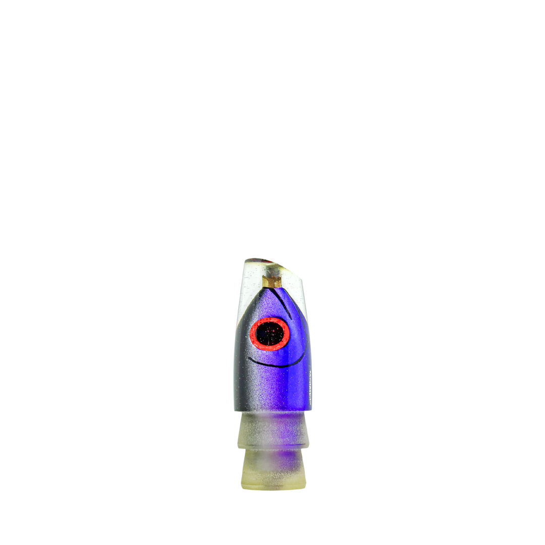 Matsu Lures: History & Lure Identification Guide | Luremonger 7" Scoop, Black Purple FH - Offshore Trolling Lure Archive