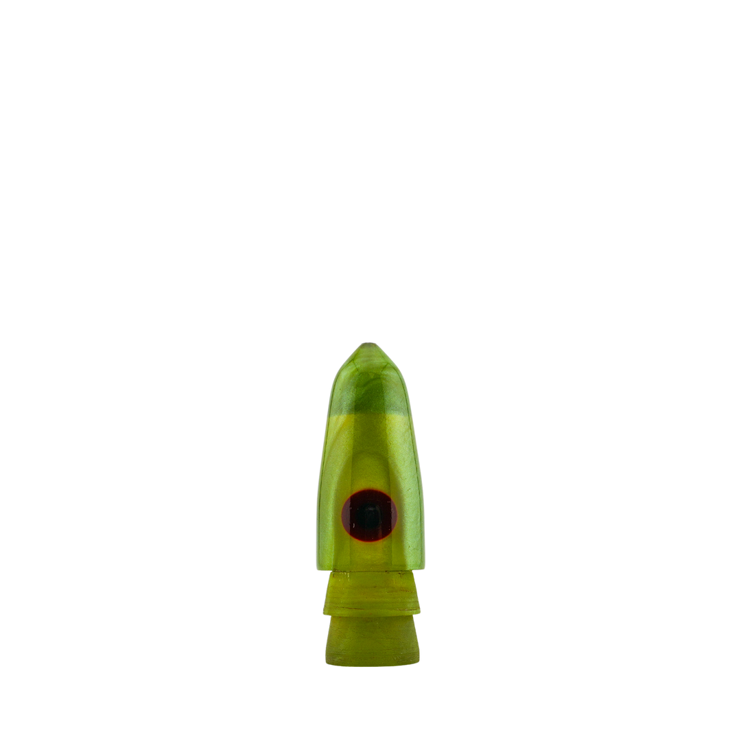 Shiroma Lures: History & Lure Identification Guide | Luremonger 9" Bullet, Chartreuse Pearl - Offshore Trolling Lure Archive