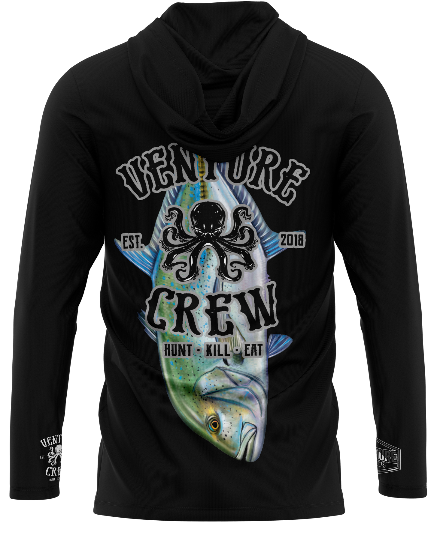 Venture Crew Omilu Black Dri Fit Hoodie (Adult/Keiki)