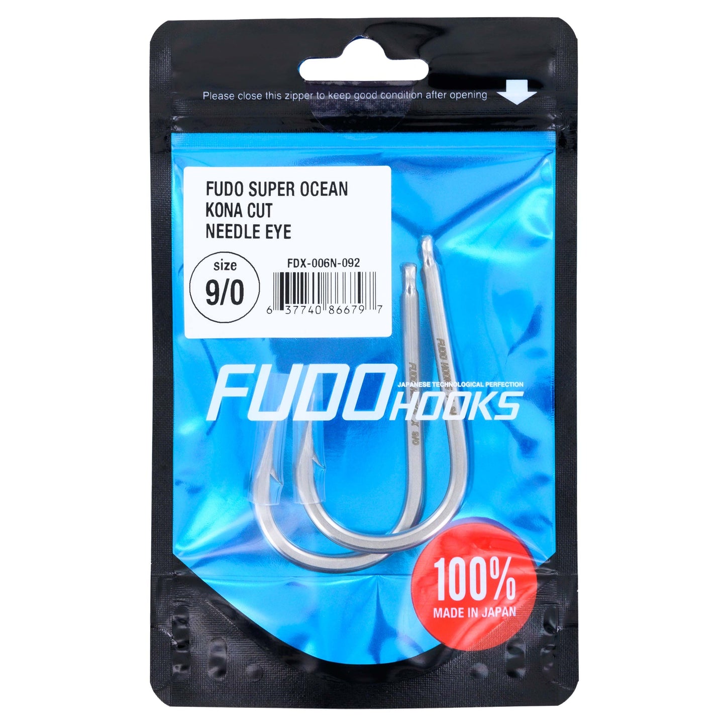 FUDO - Super Ocean Kona Cut Needle Eye 9/0